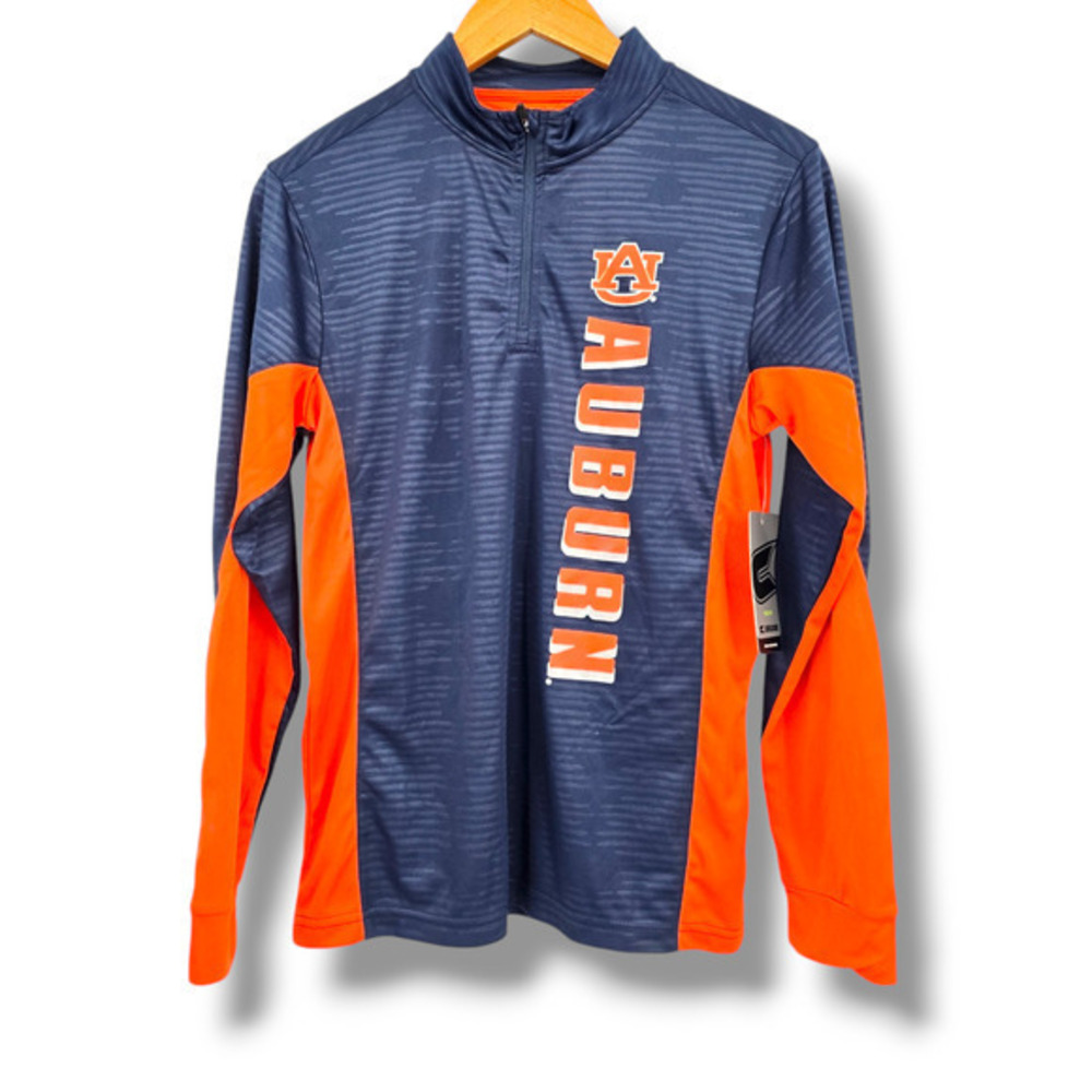 NEW Colosseum Youth Boys Auburn University 1/4 Zip‎ Pull Over Long Sleeve Shirt